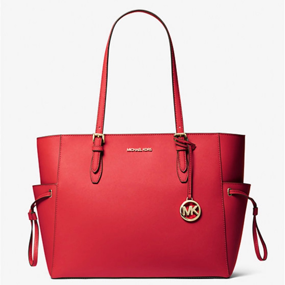 Red Michael Kors Saffiano Tote NWT